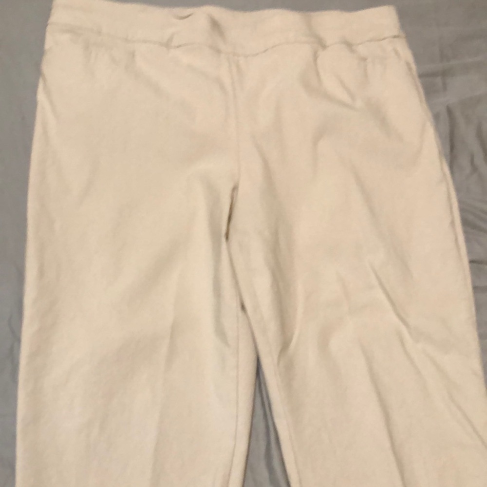 Chico's Cream Trousers with Elastic Waistband 2.5